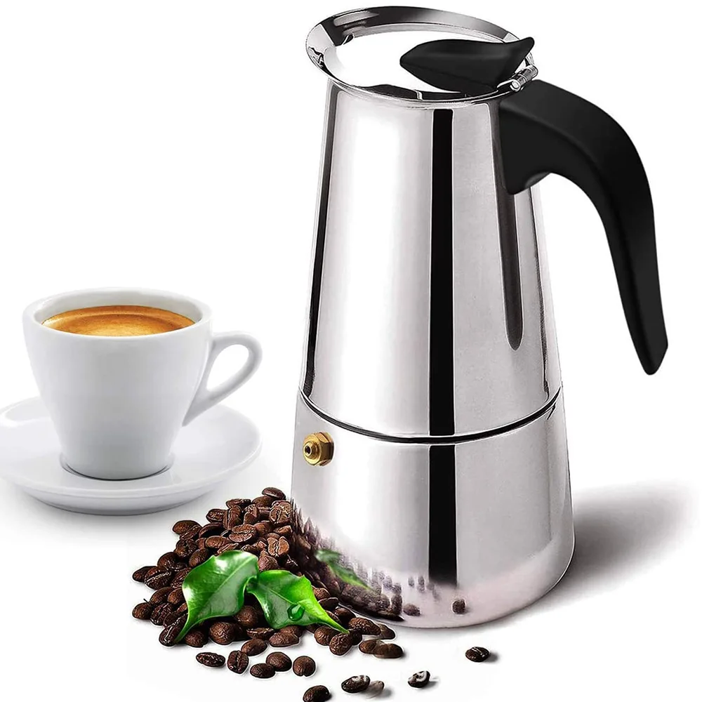 Home Cooking Appliances - Premium Stainless Steel Moka Coffee Maker