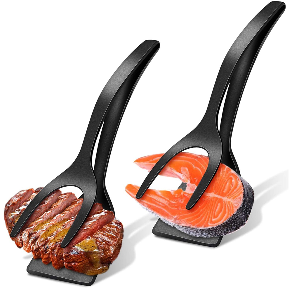 Home Cooking Supplies - 2 in 1 Grip Flip Spatula