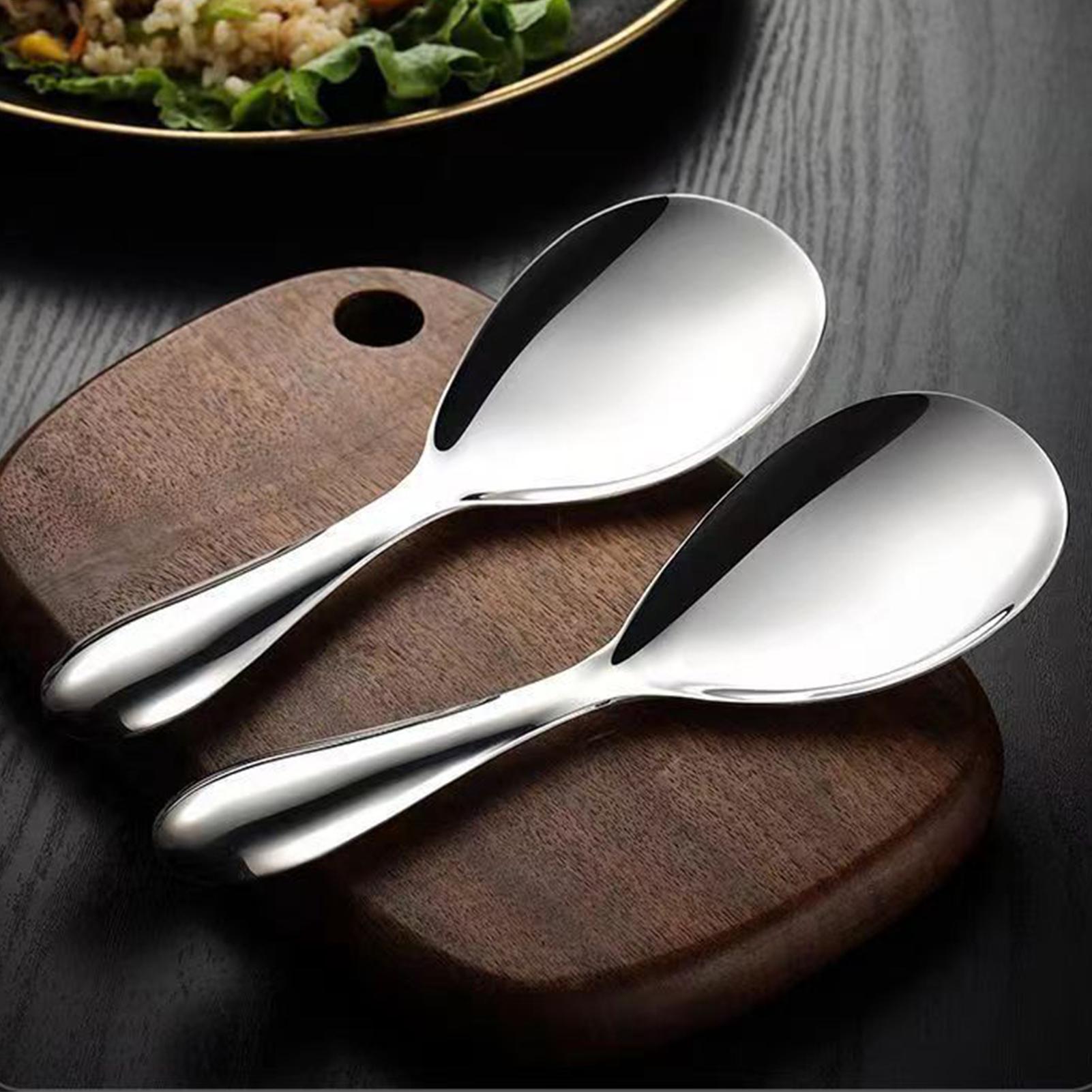 Home Cooking Supplies - Stainless Steel Rice Spoon Paddle 20.5x7cm