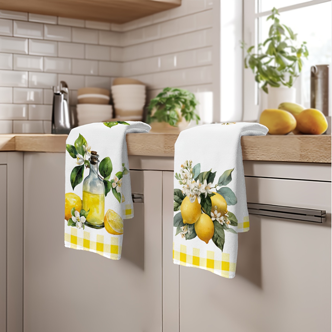 2pcs, lemon floral pattern kit - Home Cooking Supplies review and price