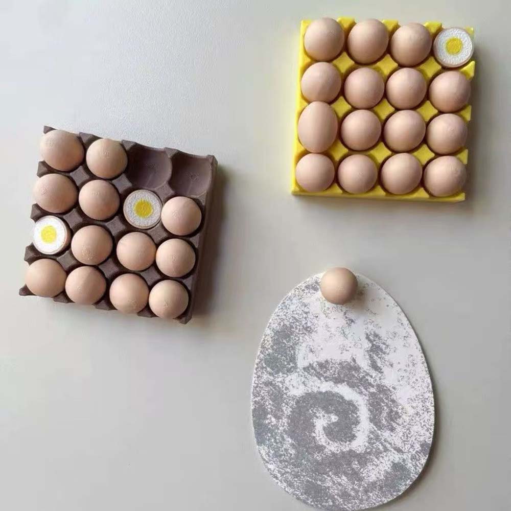 Egg Fridge Magnets Set Cute 3D - Home Cooking Recipes review and price