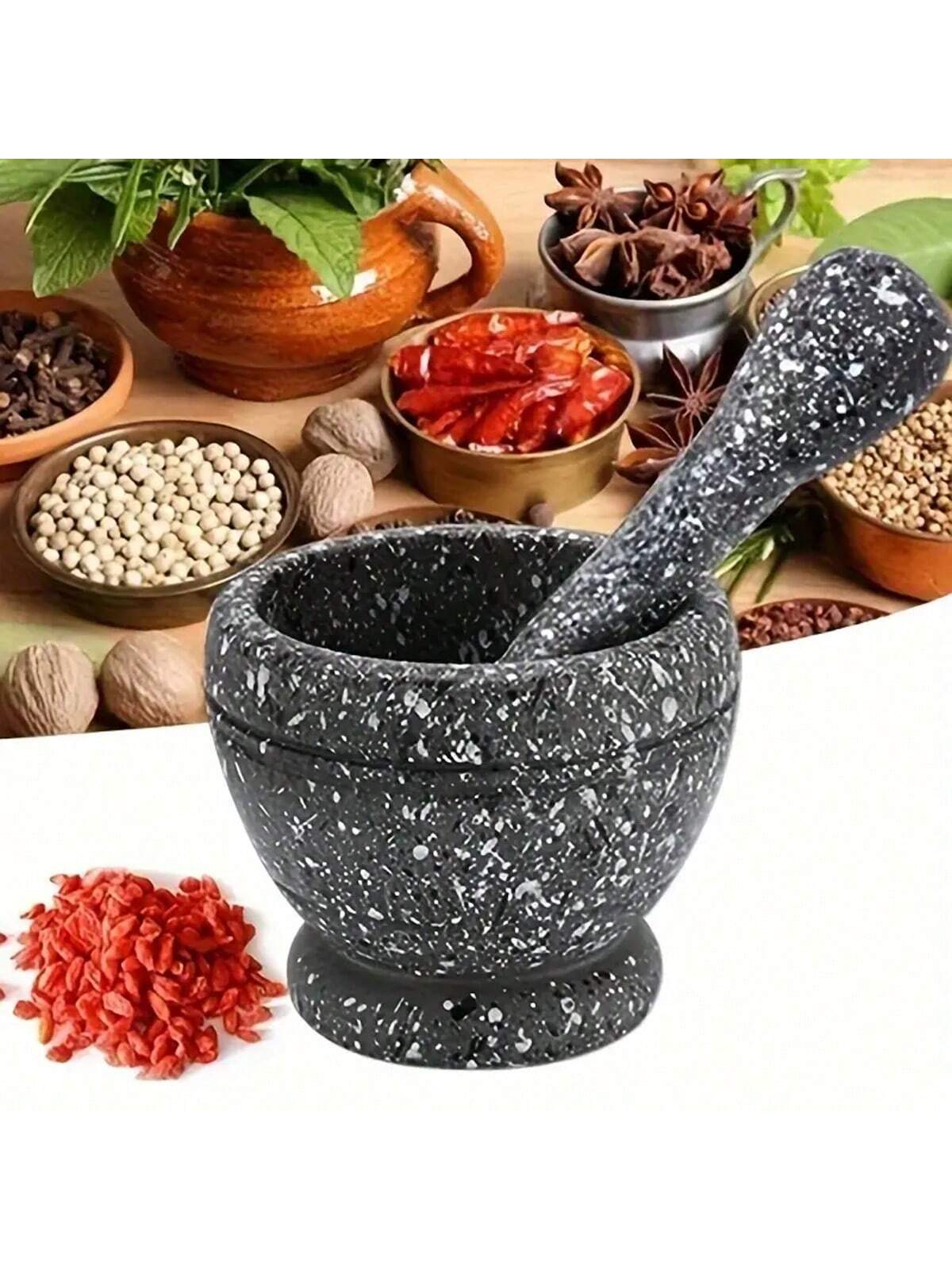 1pc Granite Texture Garlic Pre - Mortar Pestle Granite review and price