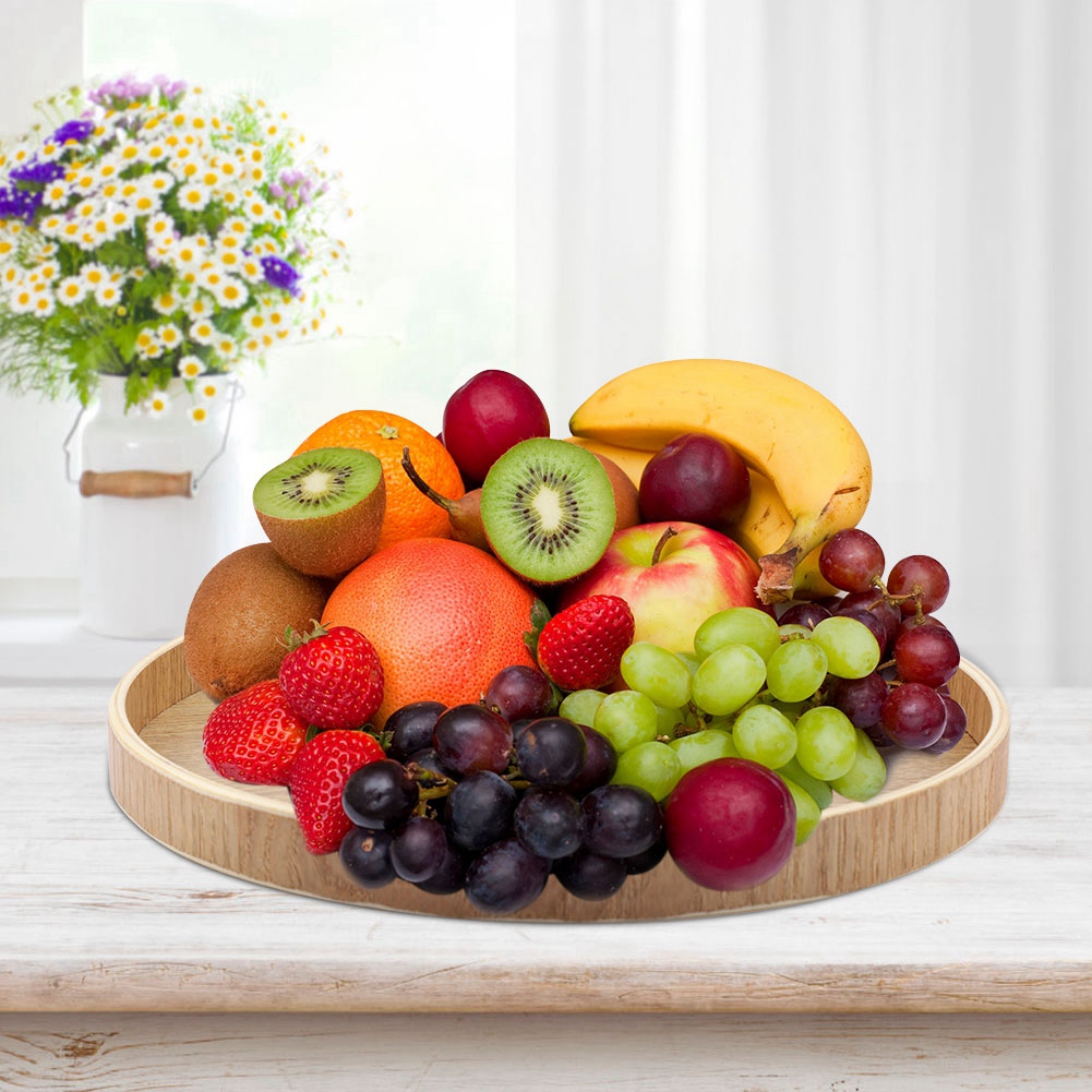 Wooden Serving Tray Tea Plate  - Home Cooking Recipes review and price